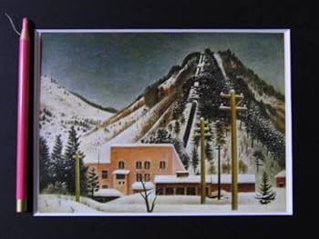 Amazon.co.jp: 岡鹿之助、雪の発電所、画集画、高級額、額装付、状態