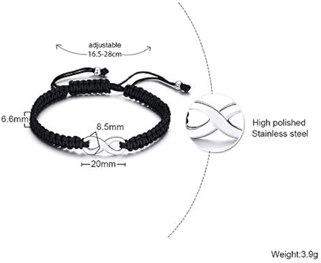 Amazon | AIKS メンズブレスレット 編み込み ステンレス 横向き 数字