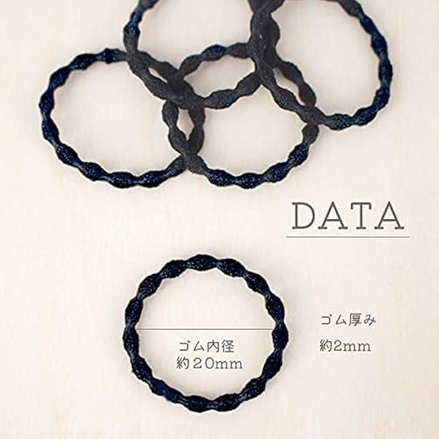 Amazon | ヘアゴム プードルリングゴム ミニサイズ 64本 ハンドメイド