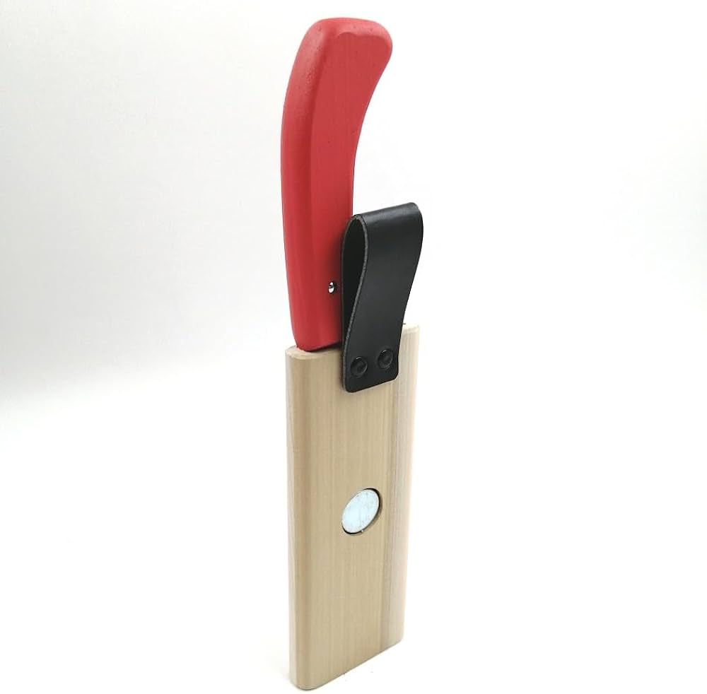 Amazon | 九頭龍川 剣型野菜収穫包丁 135㎜ 安全柄 磁石付木鞘入