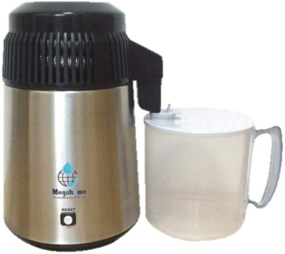 Amazon | 蒸留水器（黒・本体ステンレス） 新型ポリ容器付き 「メガ