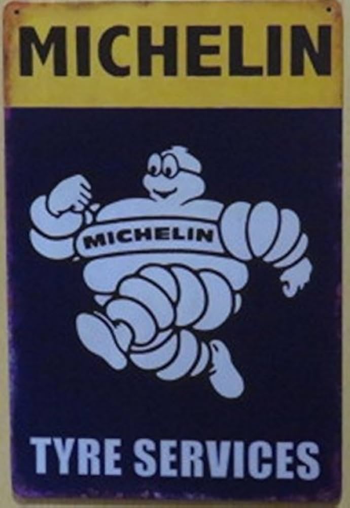 Amazon.co.jp: ミシュラン タイヤ TYRE SERVICES 金属製 メタルサイン