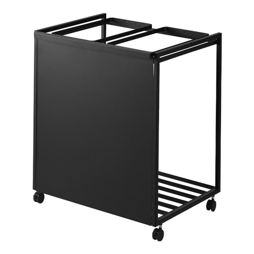 山崎実業 tower 目隠し分別ダストワゴン 45L 2分別 (ゴミ箱(ごみ箱