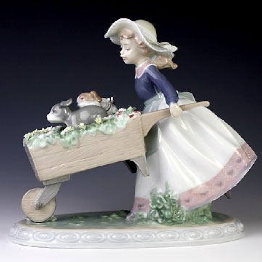 Amazon.co.jp: リヤドロ(Lladro) 犬と少女 乗せてあげる #ldr-5460