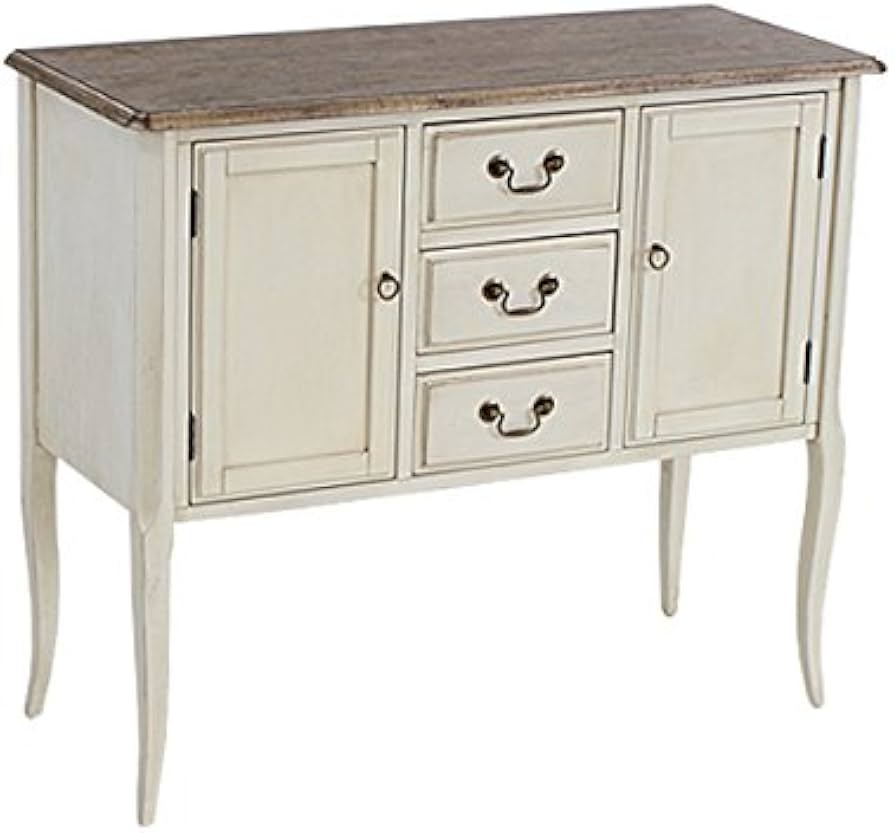 Amazon｜アンティーク調 サイドキャビネット W約100×D約40×H約85.5cm