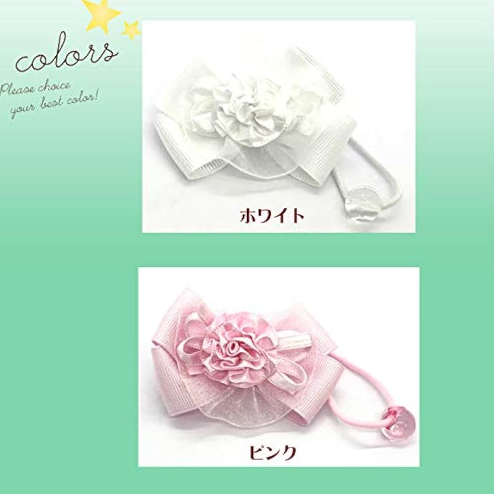 Amazon.co.jp: [スウィートキス] フラワー リボン ヘアゴム セット