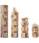 Amazon.co.jp: BEFSFW 回転式本棚 大容量 2-5段 絵本棚 子供 漫画