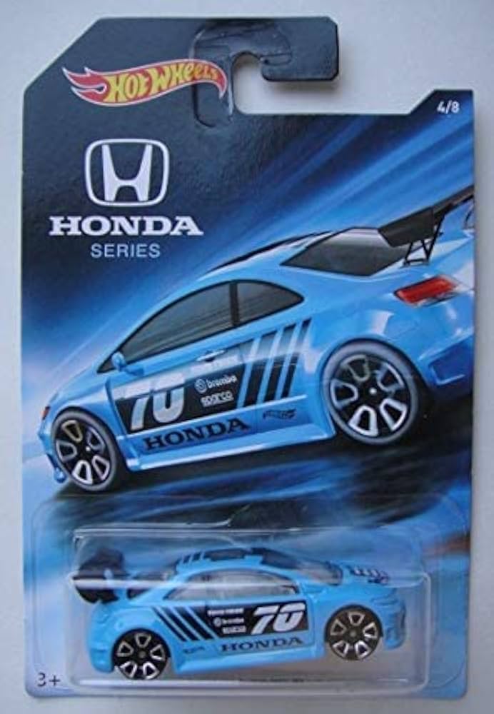 Amazon | Hot Wheels Honda Series, Blue Honda Civic SI 4/8
