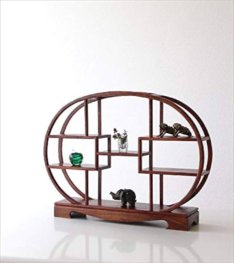 Amazon｜飾り棚 木製 おしゃれ 和風 和室 違い棚 珍品棚 和の