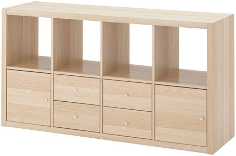 Amazon｜KALLAX シェルフユニット インサート4個付き, ホワイト