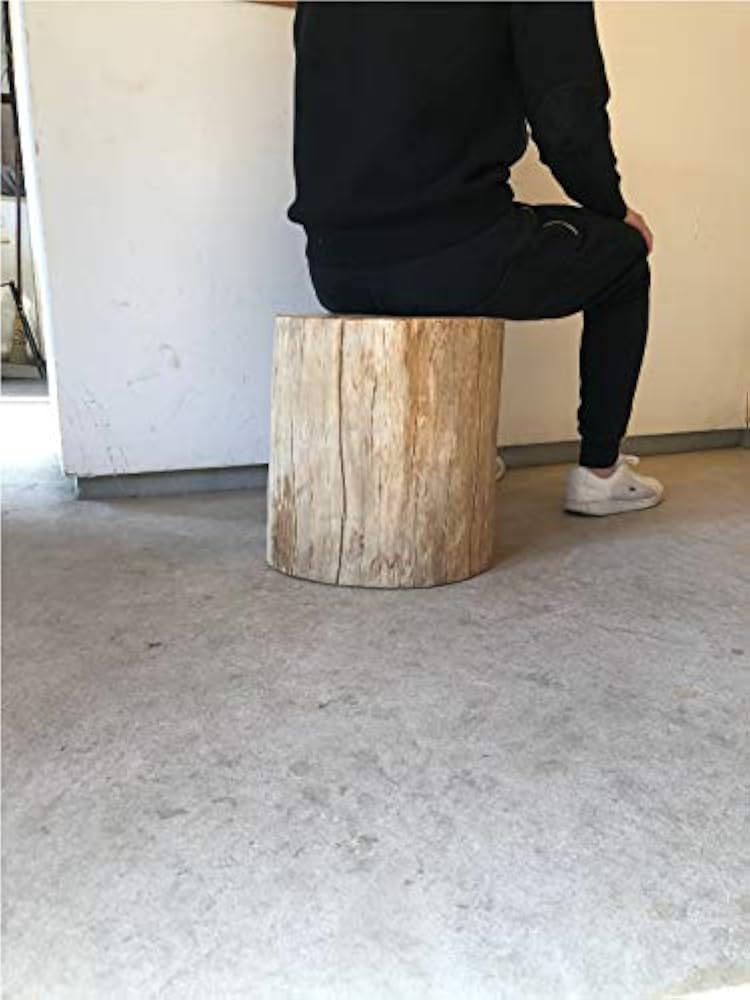 Amazon.co.jp: 丸太 切り株 椅子 スツール 無垢 米ヒバ でっかいの