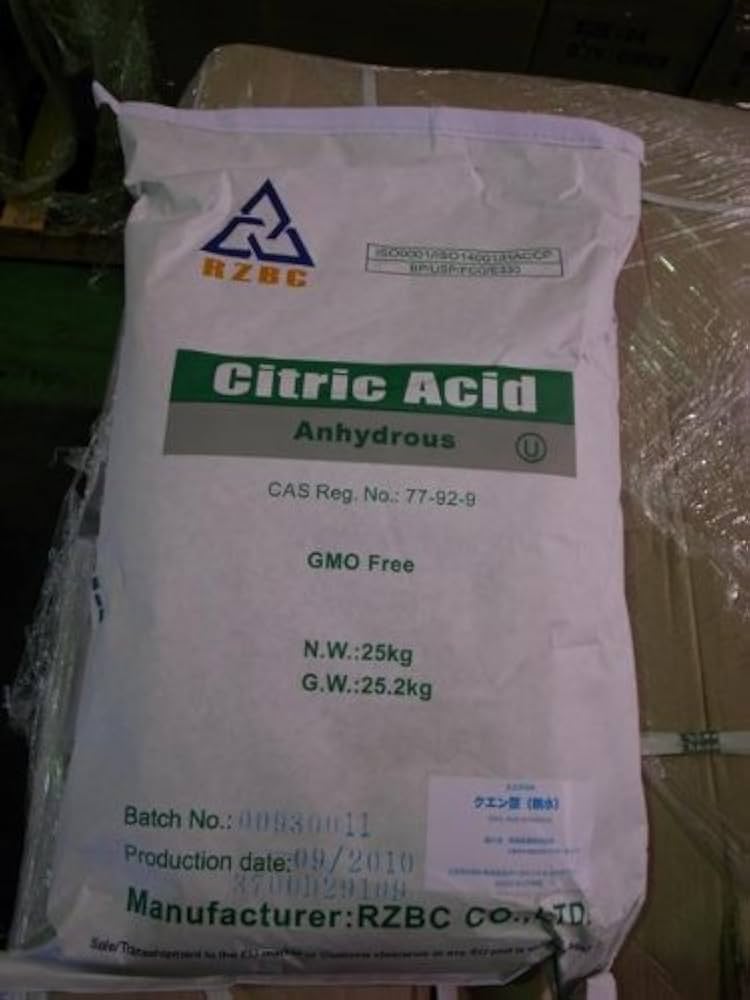 Amazon.co.jp: 食品添加物 RZBC クエン酸 25kg 無水 : ドラッグストア