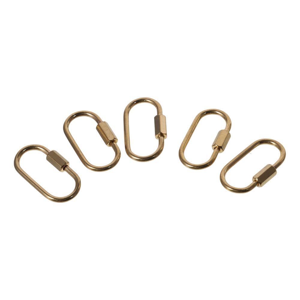 Amazon.co.jp: 8個入り スクリューロックカラビナ 楕円形キーチェーン