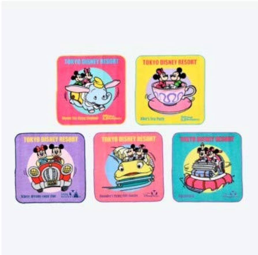 Amazon｜ディズニー レトロ デザイン ミニタオル 5枚 ミッキー＆ミニー