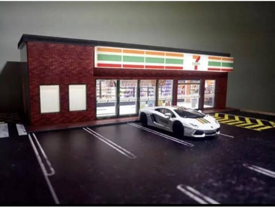 Amazon | コンビニ ジオラマ 組み立て式 セブンイレブン 7-11 164