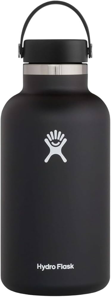 Amazon.com : Hydro Flask Wide Flex Cap Black 64 Oz : Sports & Outdoors