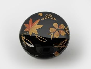 Amazon.co.jp: 棗 □ 輪島塗 塗師 玉峰 : 寺尾茂雄 金縁棗 蒔絵 桜