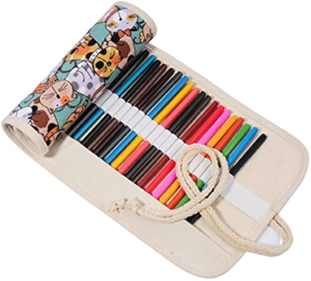 Amazon | 色鉛筆収納バッグ 色鉛筆ロールラップ 巻き型 ロールケース