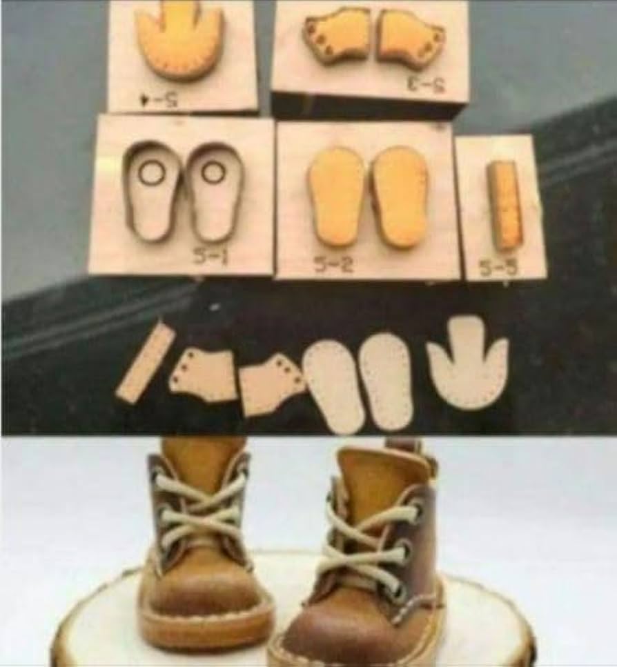 Amazon.co.jp: ミニチュア シューズの木板 抜き型 パンチ 型紙 レザー