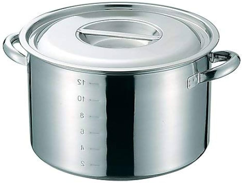 Amazon.co.jp: SUS316 電磁対応半寸胴鍋 30cm /61-0111-59 : 産業