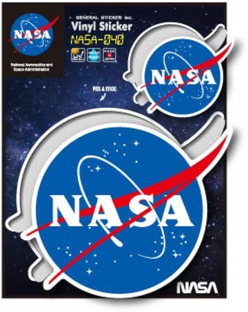 Amazon.co.jp: NASAステッカー NASA ホワイト ミートボール ロゴ