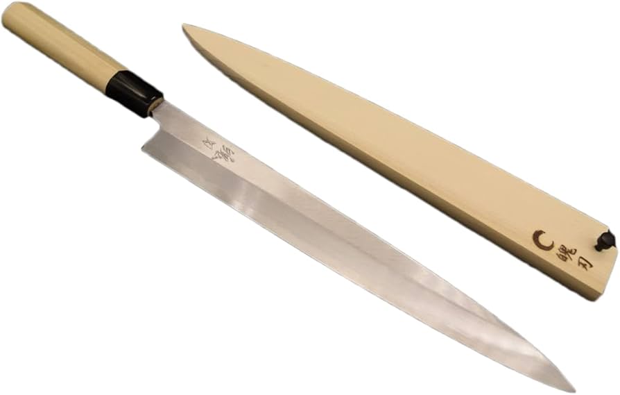 Amazon | 堺製プロ仕様 魄刃 Hakuba 本霞白二鋼 柳刃包丁9寸 270mm