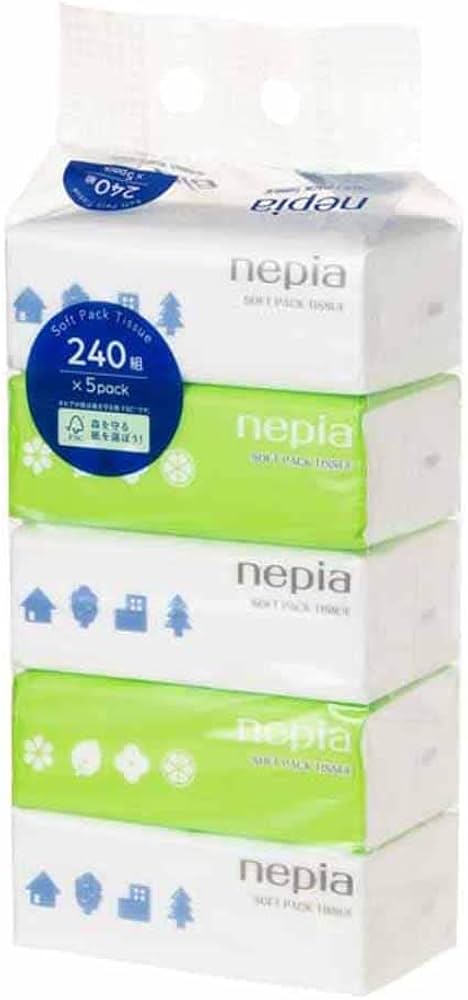 Amazon.co.jp: ネピア ティッシュ ソフトパック 480枚(240組)×5パック