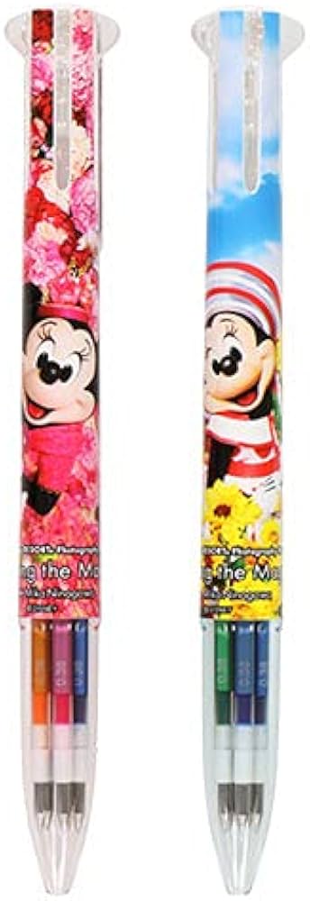 Amazon.co.jp: ディズニー ミニーマウス ボールペン 5色 2本セット