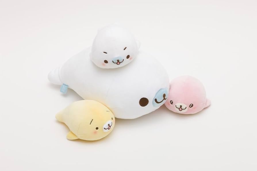 Amazon.co.jp: まめゴマ スーパーもーちもちぬいぐるみ M まめゴマ