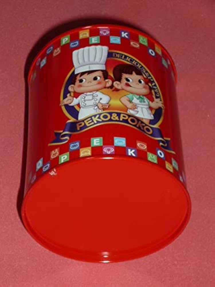 Amazon.co.jp: レトロ 不二家キャラクター ペコちゃん＆ポコちゃん 缶