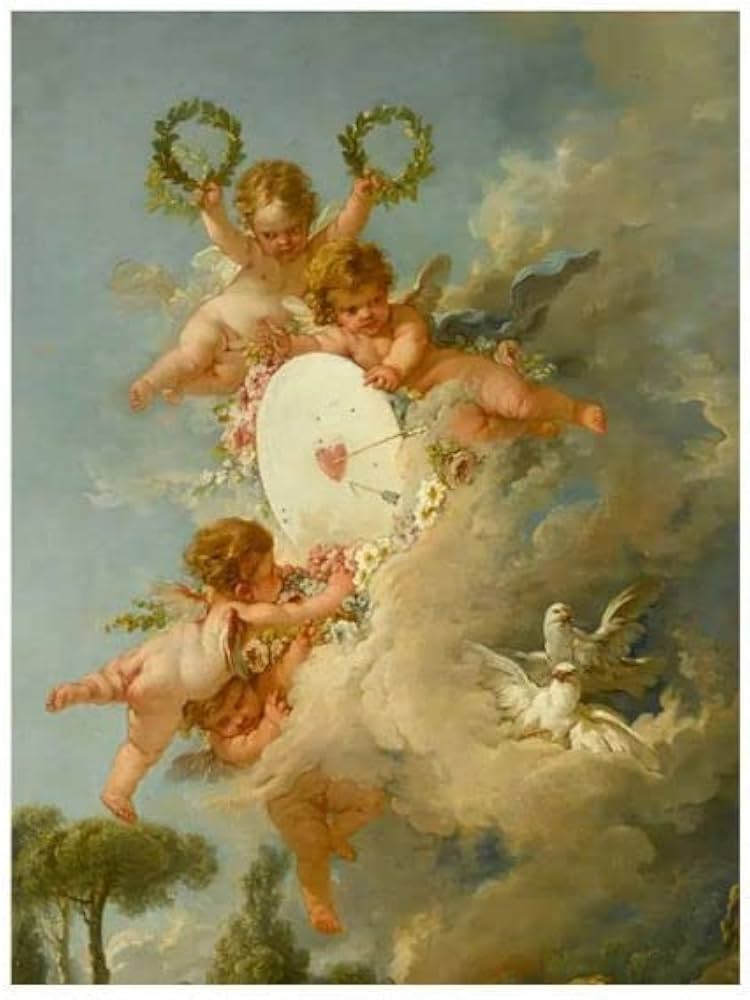 Amazon.co.jp: フランソワブーシェ アモルの標的 複製画 F6号 世界の