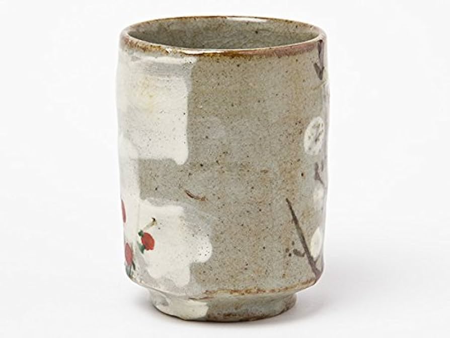 Amazon | 荒川武夫 作 虎渓山 水月窯 紅白梅湯呑 | 荒川武夫 | 湯呑み 通販
