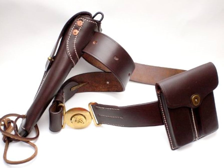 Amazon | アメリカ軍 US コルト M1911 M1916 本革製 茶 ブラウン