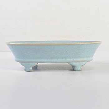 Amazon.co.jp: 中国 汝窯 天青釉 青磁 水盤 筆洗 水仙盆 C 6728E