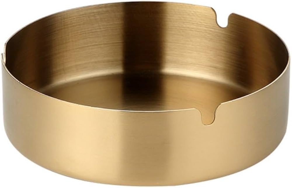 Amazon.co.jp: Tufduzo 灰皿、ステンレス製灰皿、卓上丸型ステンレス製