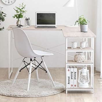 Amazon | デスクパソコンデスク学習机PCデスク幅120cm収納付きラック