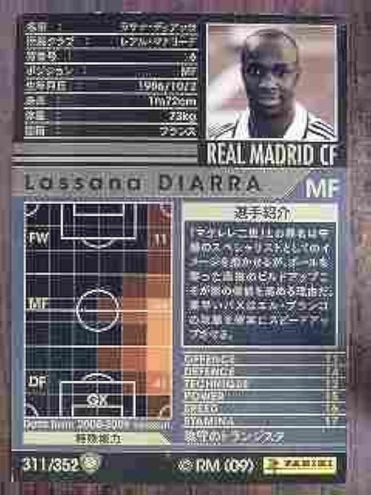 Amazon.co.jp: WCCF 08-09白黒カード 311 ラサナ・ディアッラ