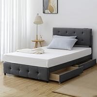 Amazon｜ファブリックベッド シングル ベッドフレームのみ 引き出し