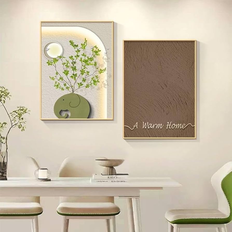 Amazon｜壁画クリスタル磁器のフラット ゴールド フレーム抽象画絵画