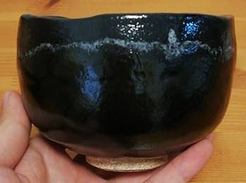 Amazon.co.jp: 祥悦作 道入写 黒楽 茶碗 共箱 紙付 仕服付 茶道具