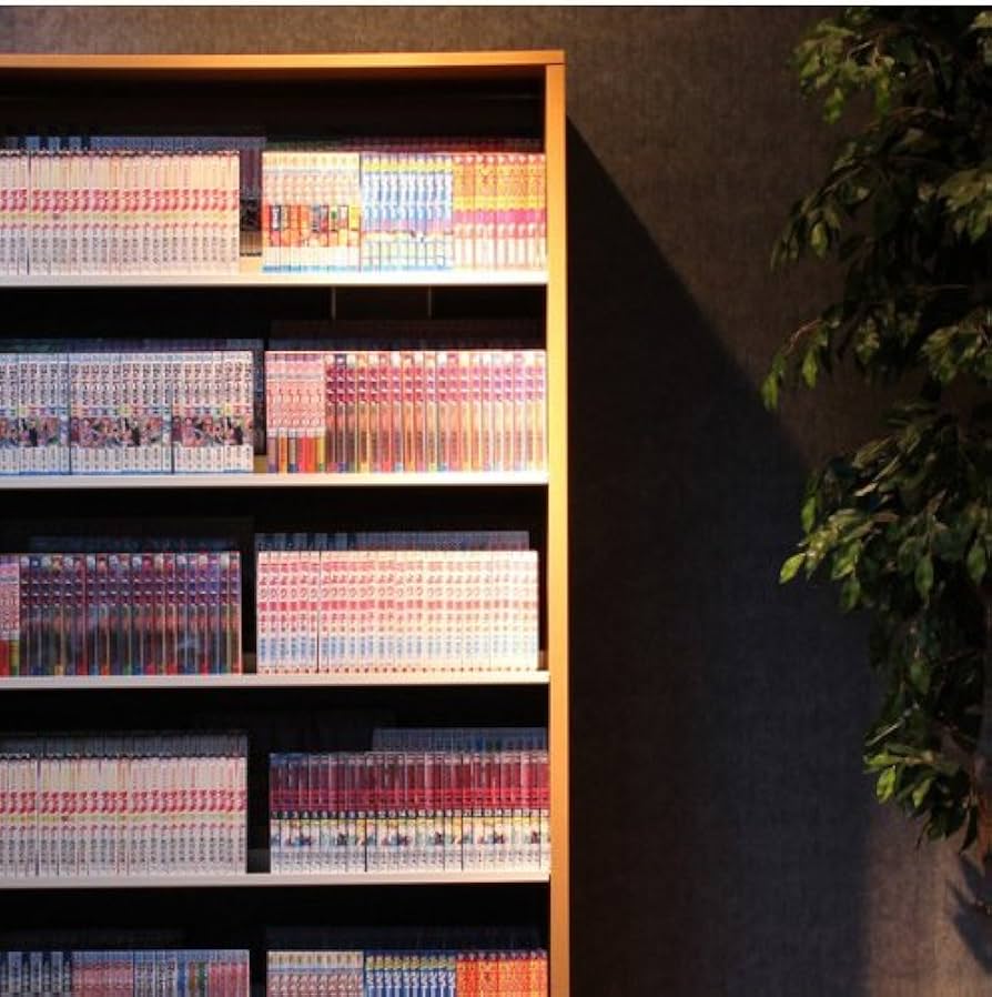 Amazon｜漫画1008冊 本棚 コミック 収納力3倍のひな壇式 (幅89cm