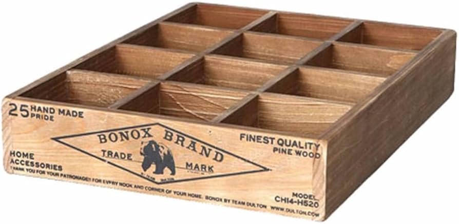 Amazon｜ダルトン ウッドボックス 12 PARTITION WOODEN BOX