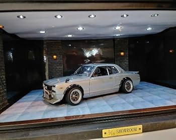 Amazon | ○ディスプレイケース ガレージ ショールーム風ジオラマ 1/18
