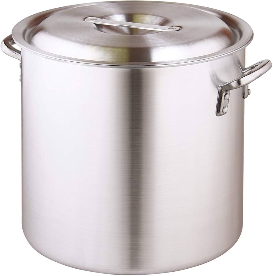 Amazon | 業務用 アルミ寸胴鍋 蓋付き プレミア 33cm 満水27L