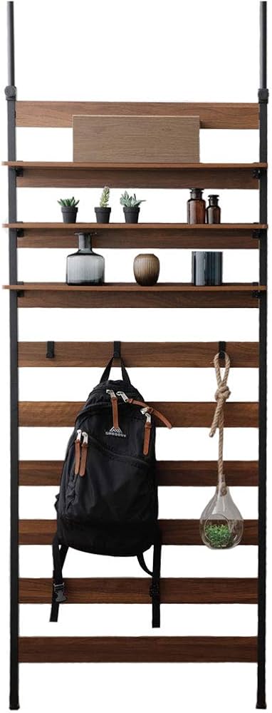 Amazon｜エムール 突っ張りラック つっぱり棚 収納棚 幅80 ブラック