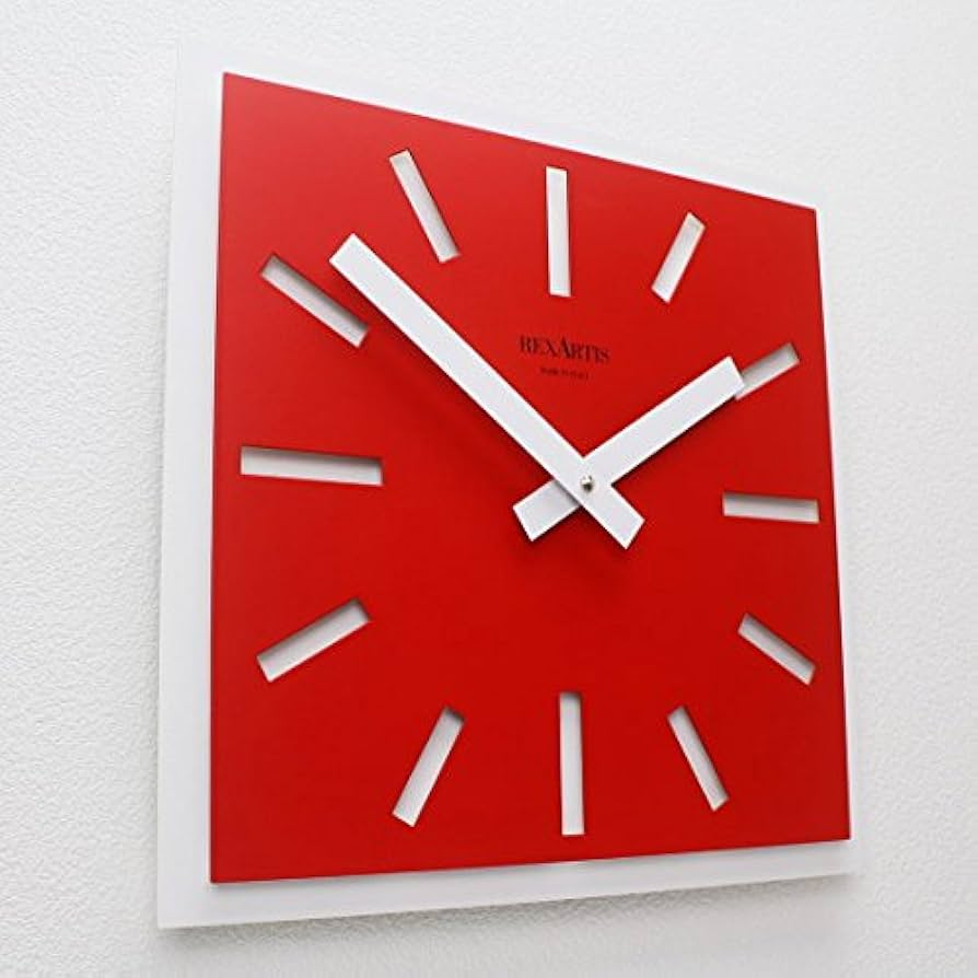 Amazon.co.jp: 木製 スクエアデザイン 掛け時計 イタリア製 ウォール