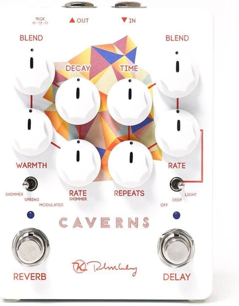 Amazon.com: Keeley Caverns V2 Reverb and Delay Pedal, White (KCav2