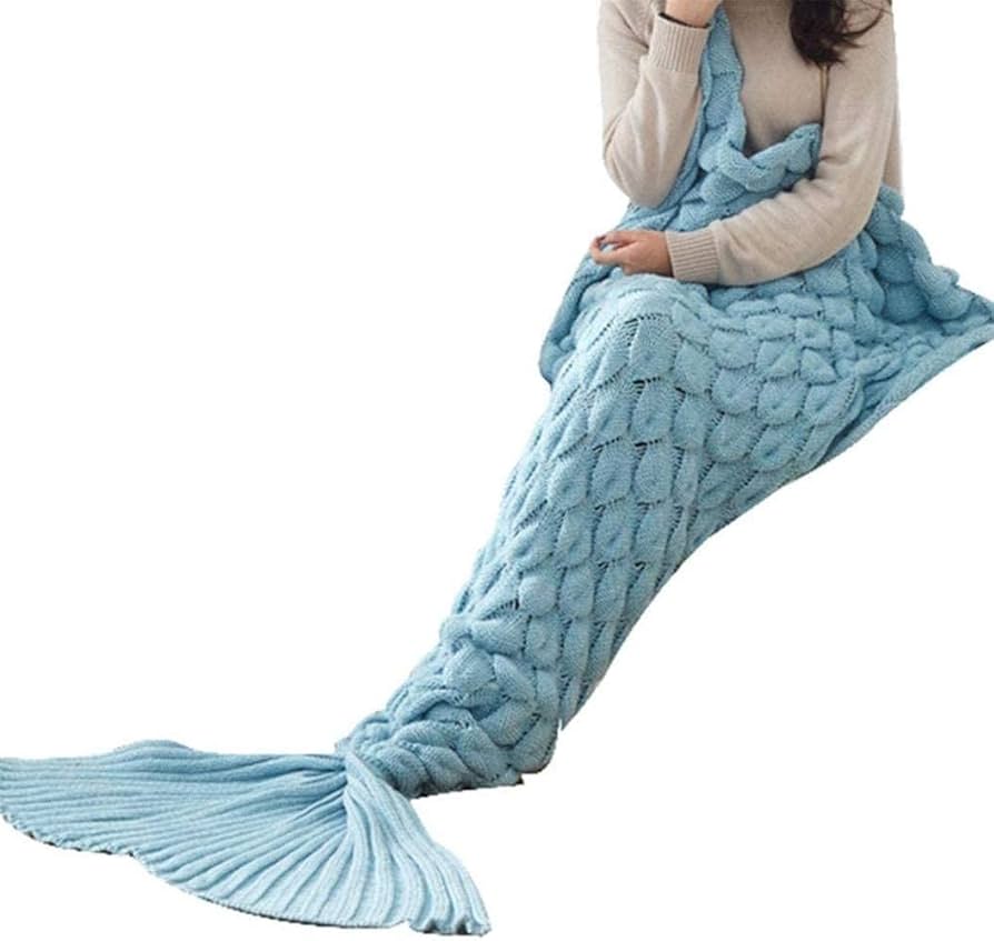 Amazon.co.jp: マーメイド ブランケット 大人 着る毛布 人魚 ニット