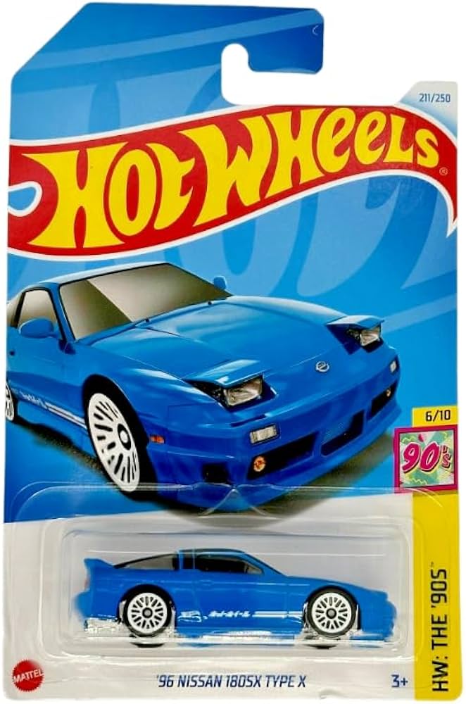 Amazon.com: Hot Wheels 96 Nissan 180SX Type X (Blue), HW: The '90s