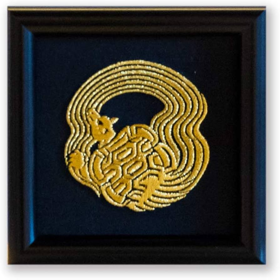 Amazon.co.jp: 京縁起 インテリア刺繍額 彩-irodori- 動物 日本柄 和柄